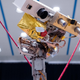 The rover is equipped with two cameras that allow it to see in 3D.